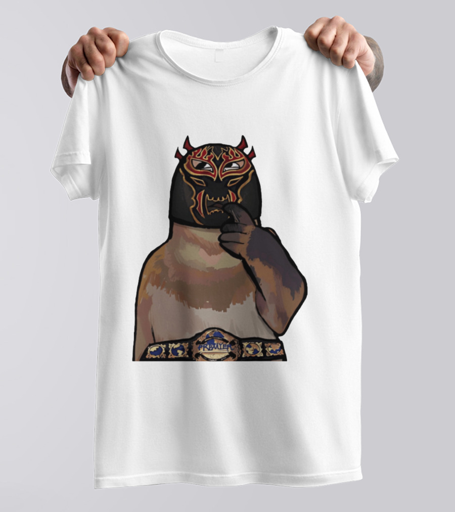 PrawTel Wrestling Champion Luchador Masked Monkey T-Shirt