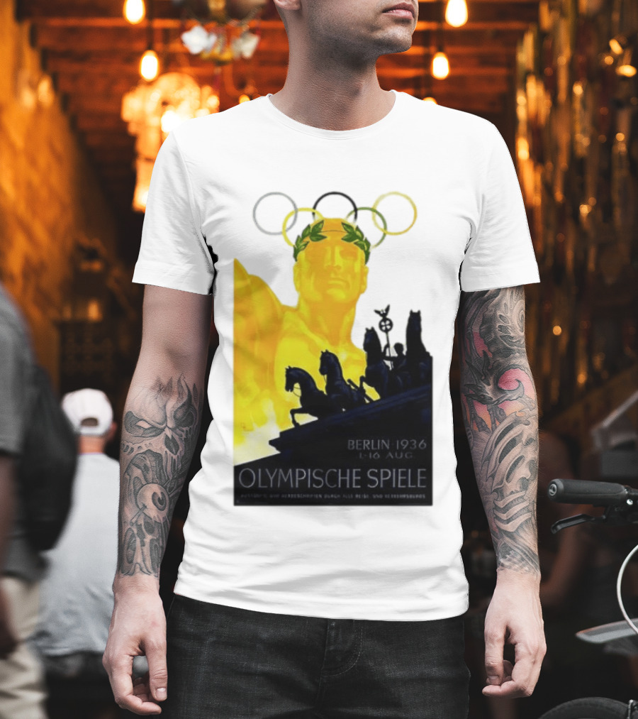 Berlin 1936 1 16 Aug Olympische Spiele Olympische Ringe Quadriga T-Shirt
