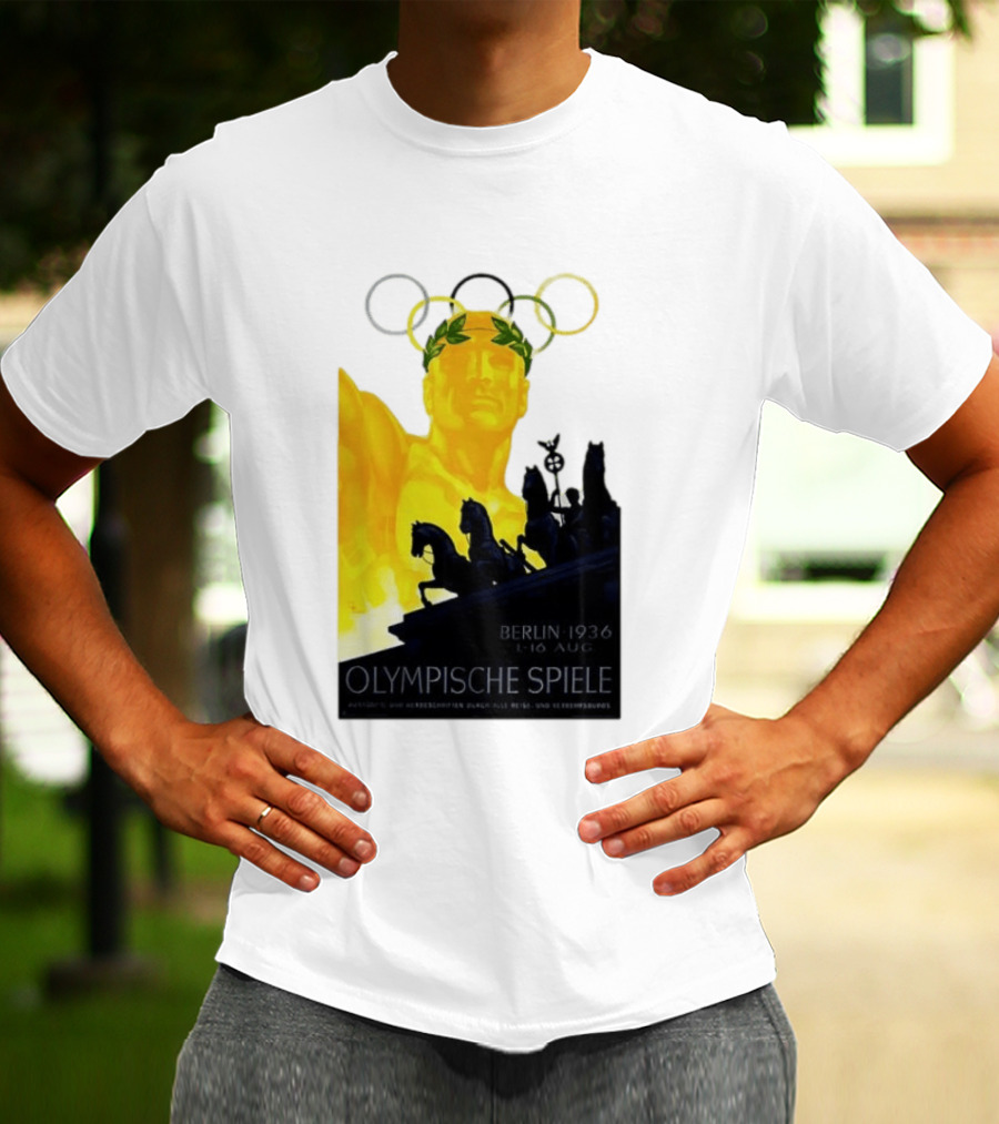 Berlin 1936 1 16 Aug Olympische Spiele Olympische Ringe Quadriga T-Shirt