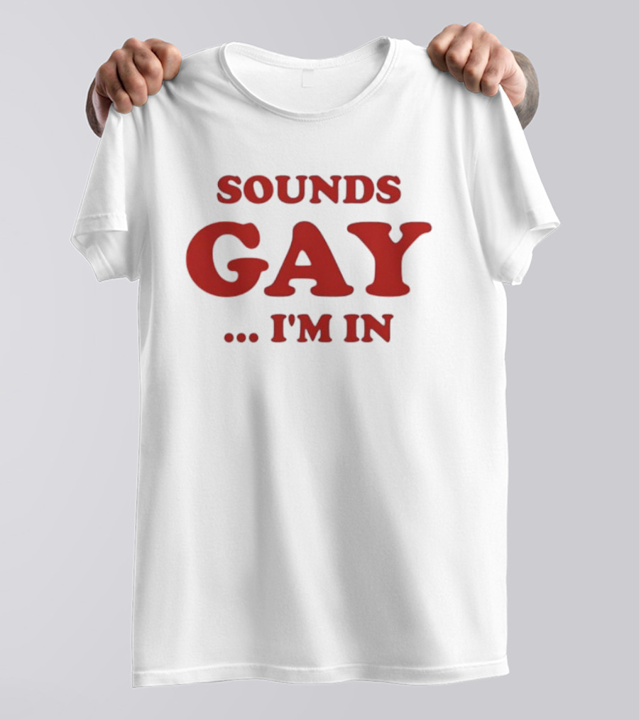 Sounds Gay I'm In Bold Red Retro Vibes T-Shirt