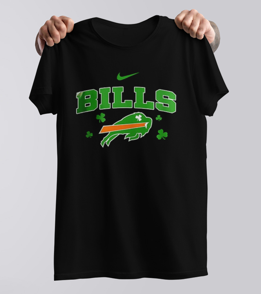 Buffalo Bills Irish Clover Green Nike St. Patrick's Day Edition T-Shirt