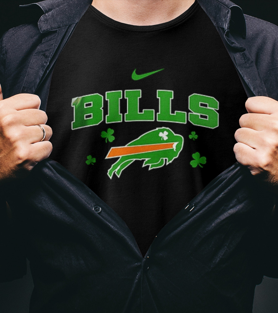 Buffalo Bills Irish Clover Green Nike St. Patrick's Day Edition T-Shirt
