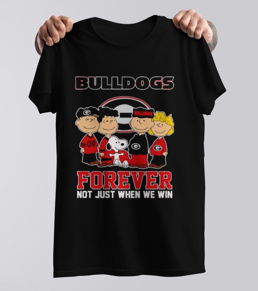 Bulldogs Snoopy Friends Forever Not Just When We Win T-Shirt