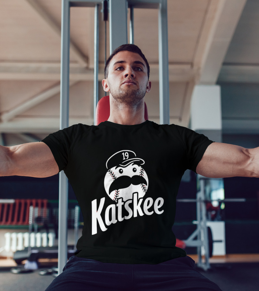 Katskee 19 Baseball Mustache Character With Nebraska T-Shirt