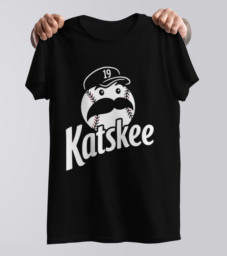 Katskee 19 Baseball Mustache Character With Nebraska T-Shirt