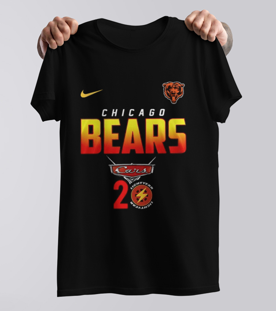Chicago Bears Cars 20th Anniversary Nike Collaboration With Lightning T-Shirt