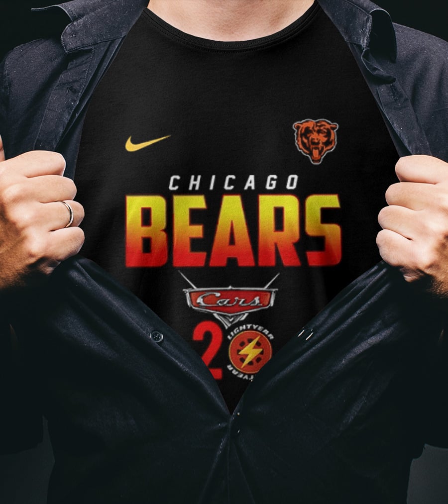 Chicago Bears Cars 20th Anniversary Nike Collaboration With Lightning T-Shirt