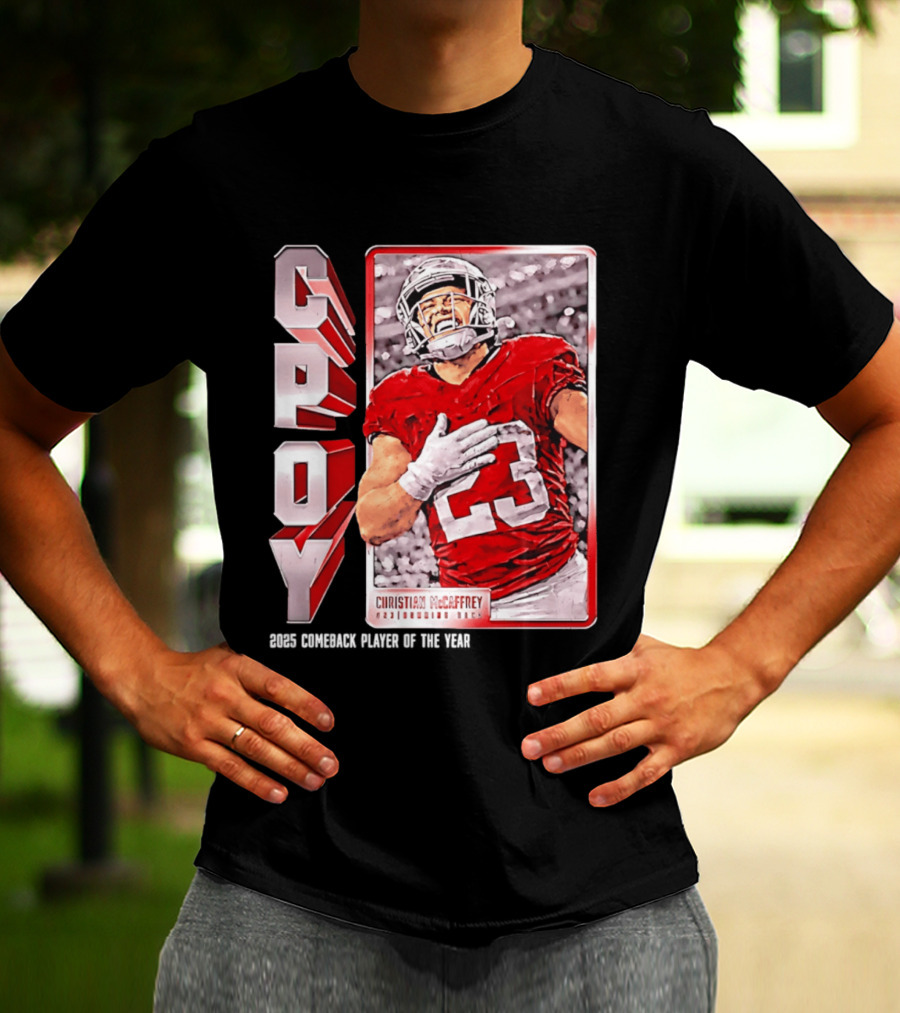 Christian Mccaffrey San Francisco 49ers CPOY 2025 Football Star T-Shirt