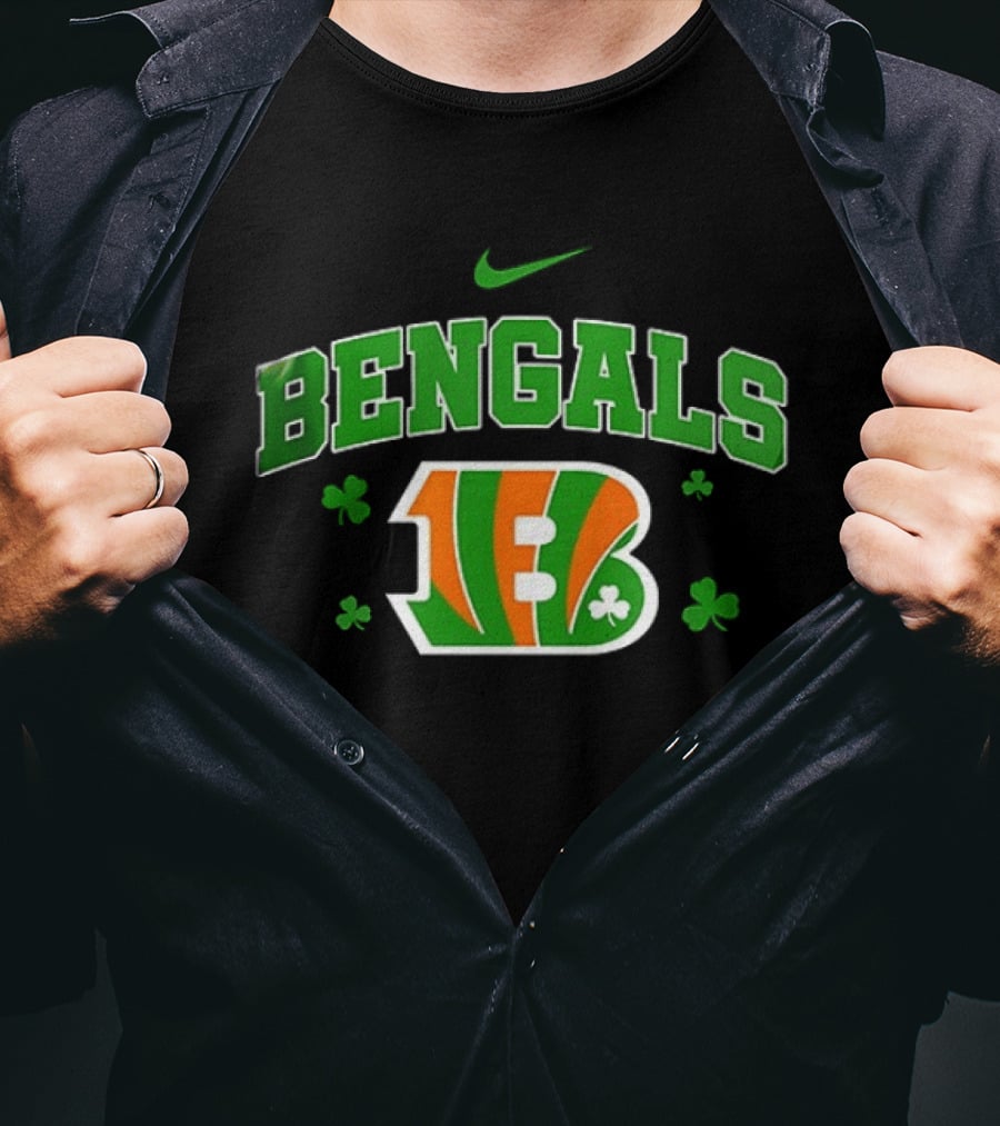 Cincinnati Bengals Irish Green Nike Shamrock T-Shirt