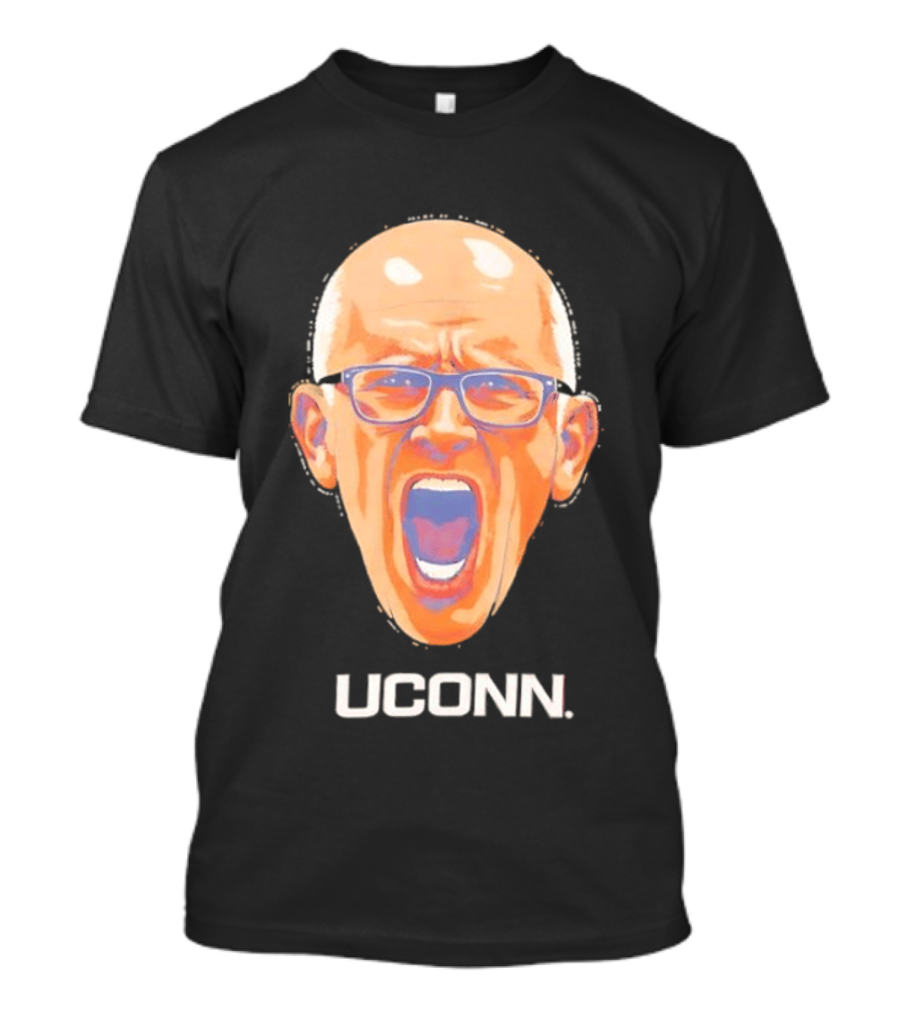 Coach Dan Hurley Big Head Uconn Huskies Face T-Shirt
