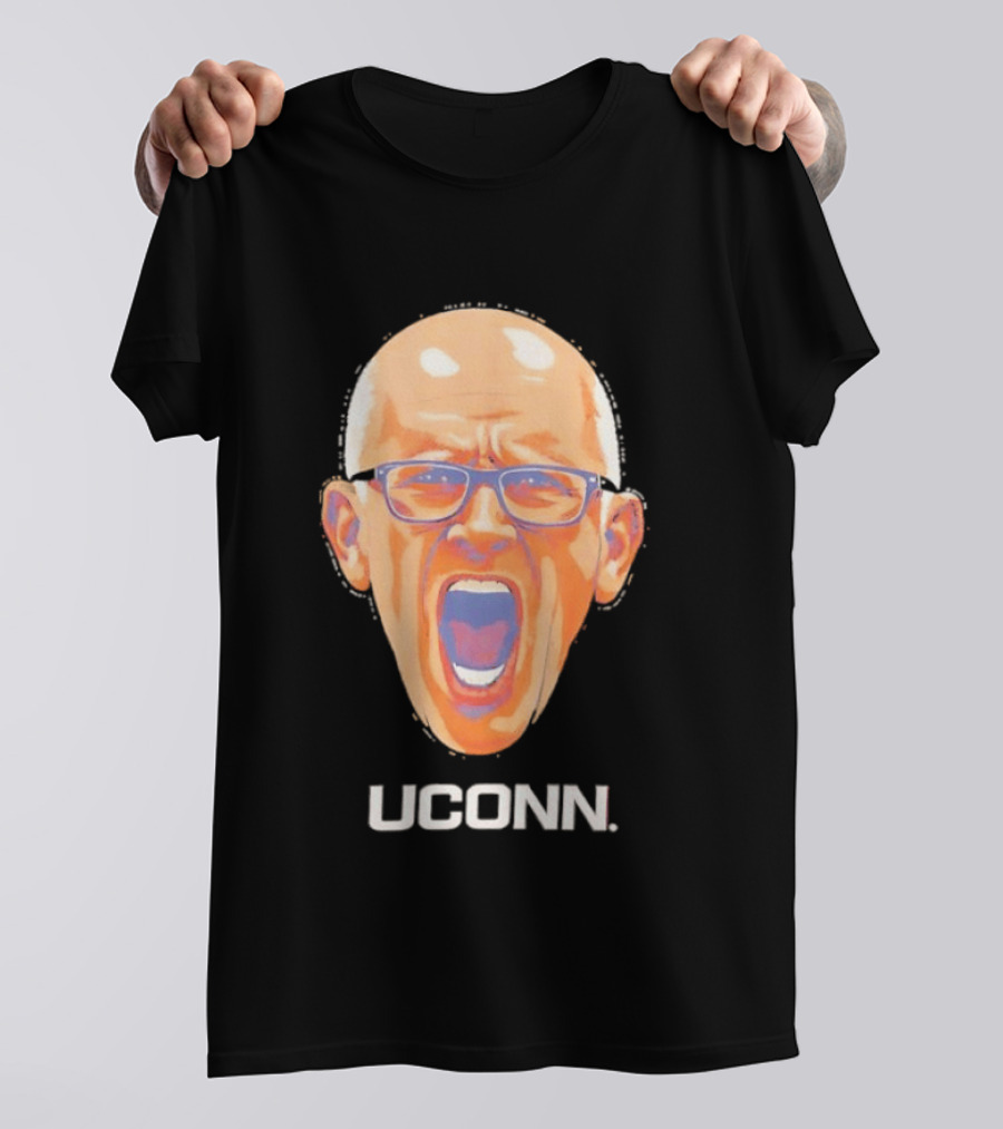 Coach Dan Hurley Big Head Uconn Huskies Face T-Shirt