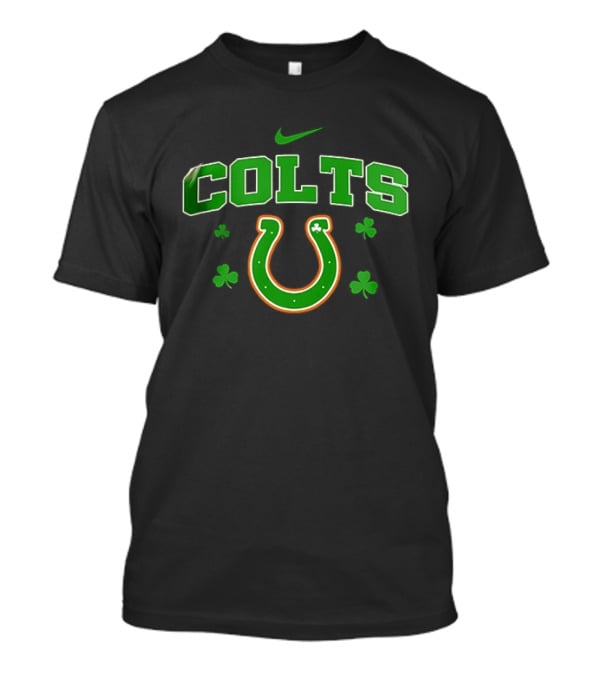 Indianapolis Colts Irish Woman Shamrock Horseshoe Luck Charm T-Shirt