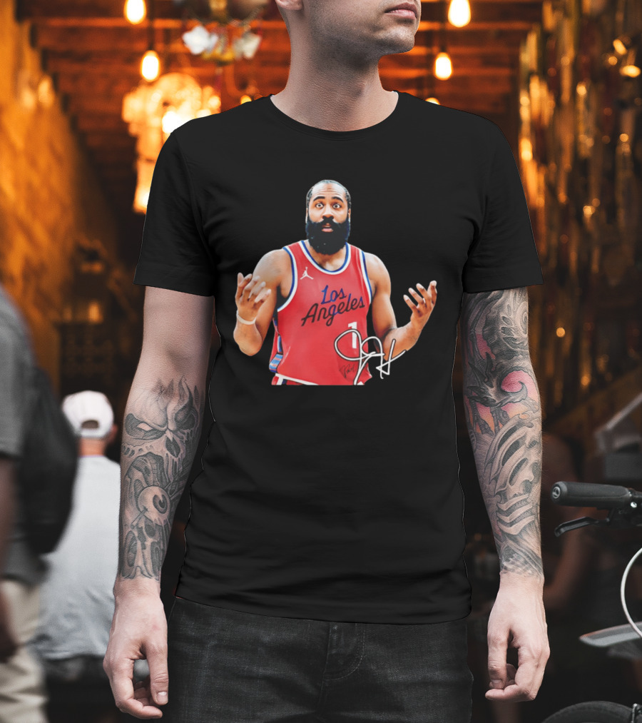 James Harden Los Angeles Basketball Jersey Player Collage T-Shirt