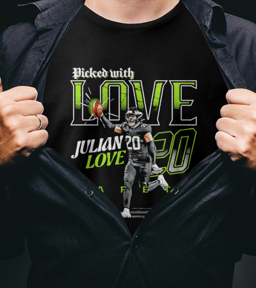 Picked With Love Julian Love 20 Seattle Safety T-Shirt
