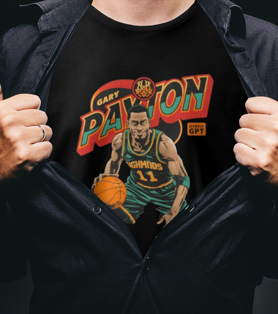 Gary Payton Richmonds 11 Hybrid GPT Basketball T-Shirt