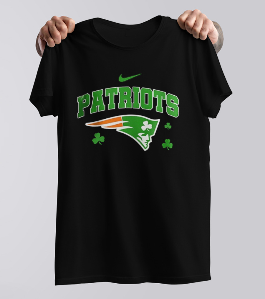 Patriots Irish Clover Green Shamrock Luck T-Shirt