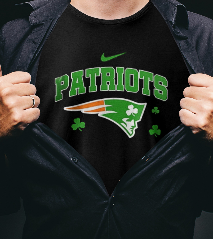 Patriots Irish Clover Green Shamrock Luck T-Shirt