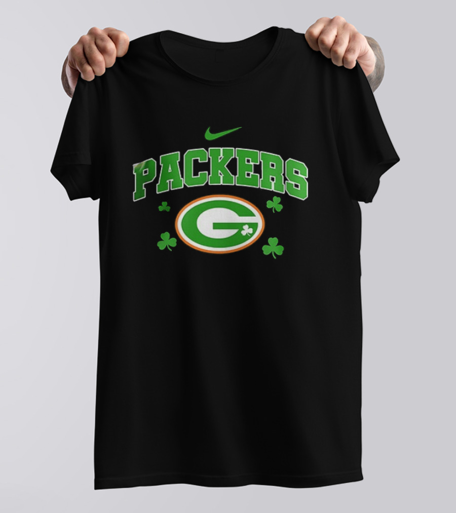 Green Bay Packers Nike Irish Clover Fan Gear T-Shirt