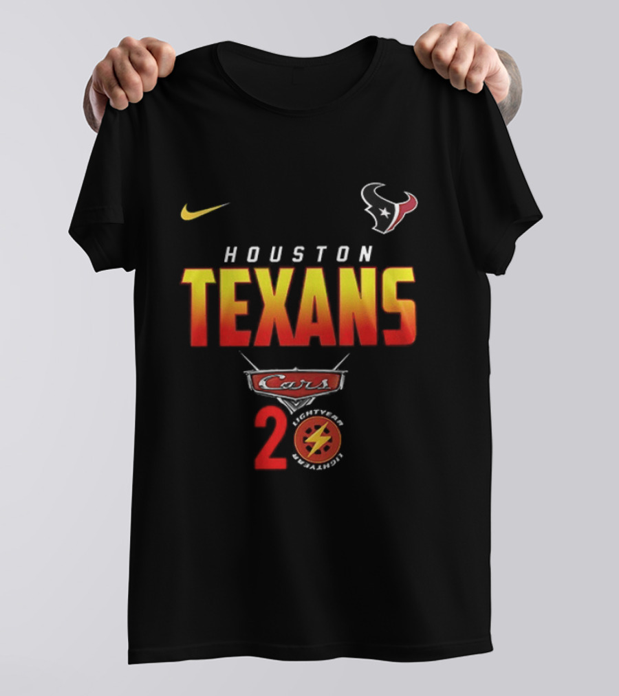 Houston Texans Cars 20 Nike Anniversary Lightning Bolt T-Shirt