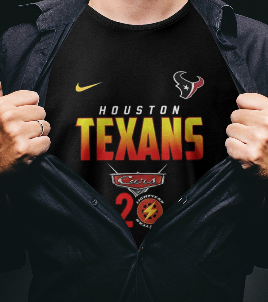 Houston Texans Cars 20 Nike Anniversary Lightning Bolt T-Shirt