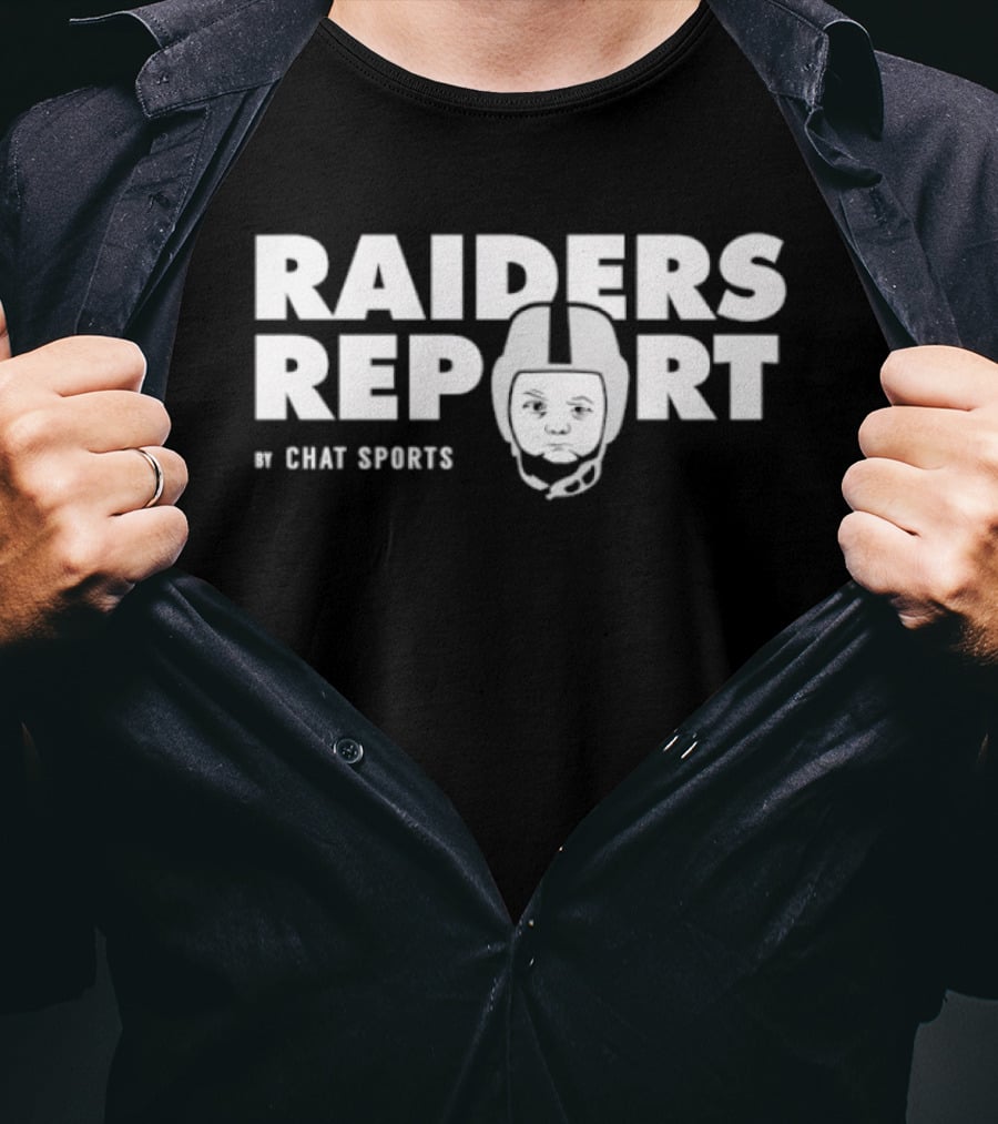 Raiders Report By Chat Sports Football Helmet Edition T-Shirt