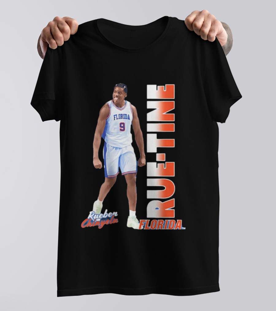 Rueben Chinyelu Florida Gators 9 RUE TINE Basketball T-Shirt