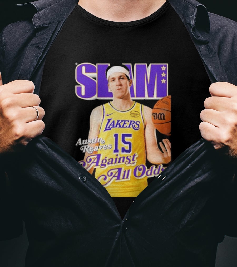 SLAM Cover Austin Reaves Against All Odds Los Angeles Lakers NBA T-Shirt