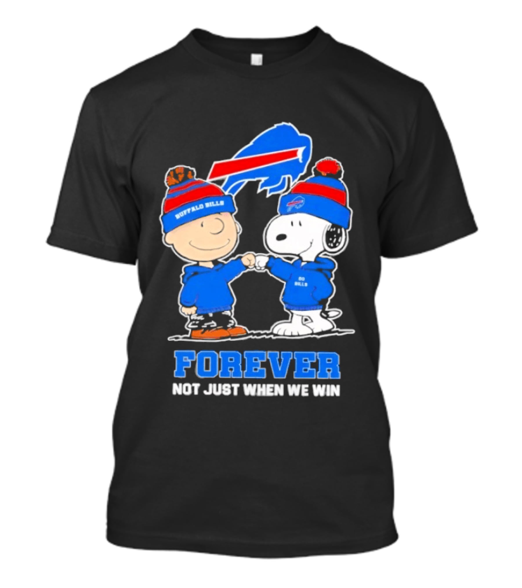Buffalo Bills Snoopy Charlie Brown Fans Forever Not Just When We Win T-Shirt