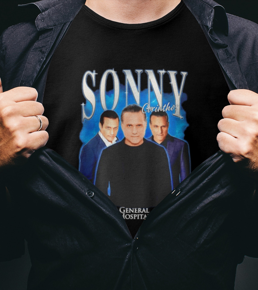 Sonny Corinthos General Hospital Soap Opera Character Trio Blue T-Shirt