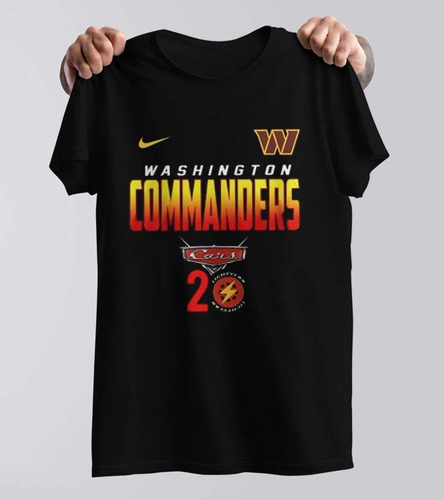 Washington Commanders Nike Cars 20th Anniversary T-Shirt