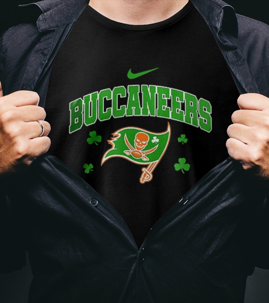 Tampa Bay Buccaneers Irish Green Clover Nike T-Shirt