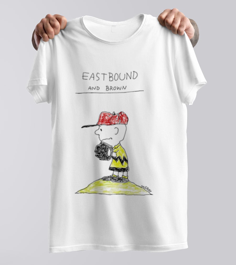 Eastbound And Brown Charlie Comic Baseball Pitcher T-Shirt