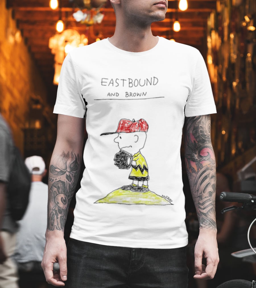 Eastbound And Brown Charlie Comic Baseball Pitcher T-Shirt