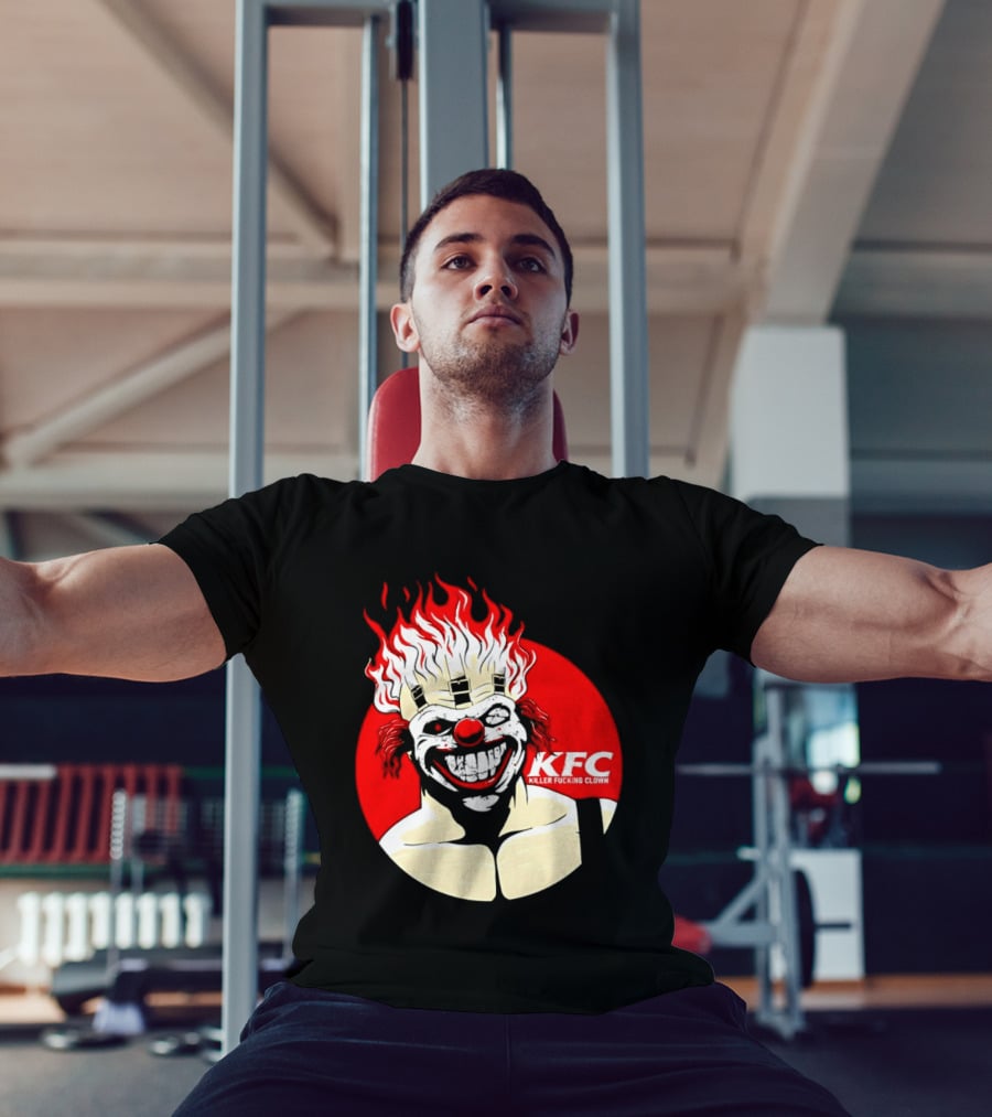KFC Killer Clown Flaming Hair Grinning Face T-Shirt
