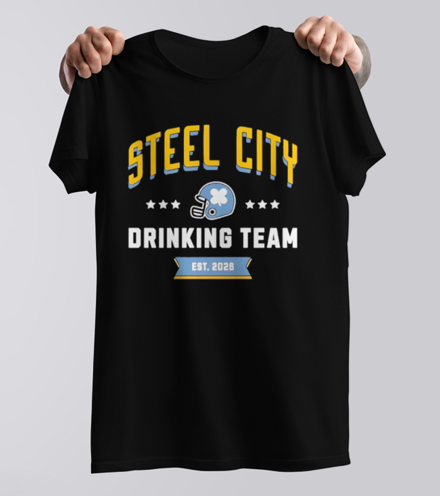Steel City Drinking Team St. Patrick's Day 2026 Pittsburgh Steelers T-Shirt
