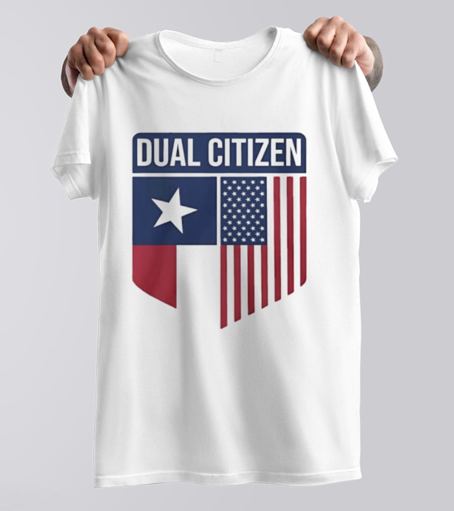 Texas Dual Citizen State Flag Star And Stripes T-Shirt