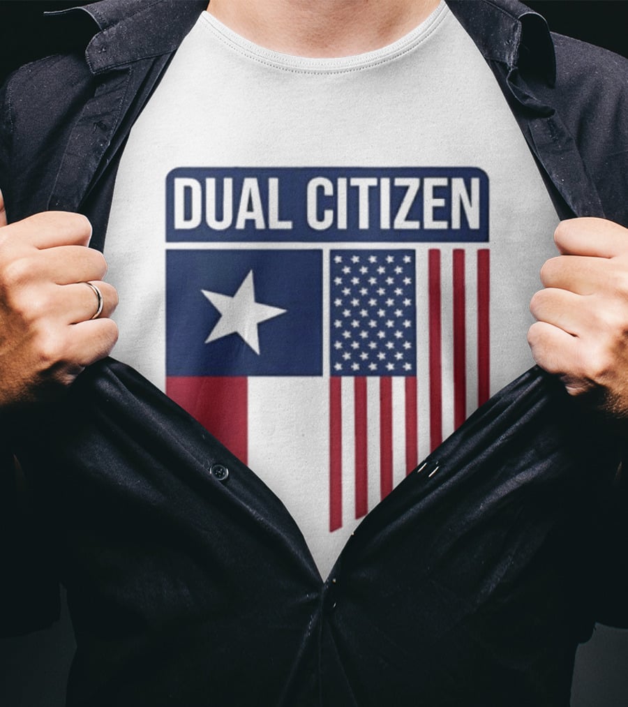 Texas Dual Citizen State Flag Star And Stripes T-Shirt