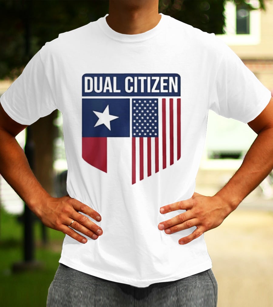 Texas Dual Citizen State Flag Star And Stripes T-Shirt