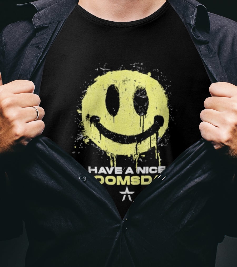 Starset Have A Nice Doomsday Smiley Face Distressed Splatter T-Shirt