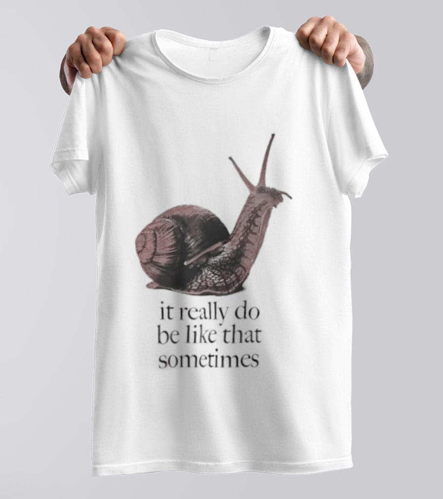 It Really Do Be Like That Sometimes Brown Garden Snail Mood T-Shirt