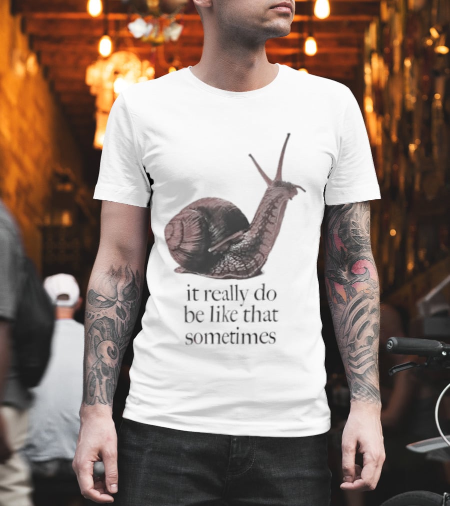 It Really Do Be Like That Sometimes Brown Garden Snail Mood T-Shirt