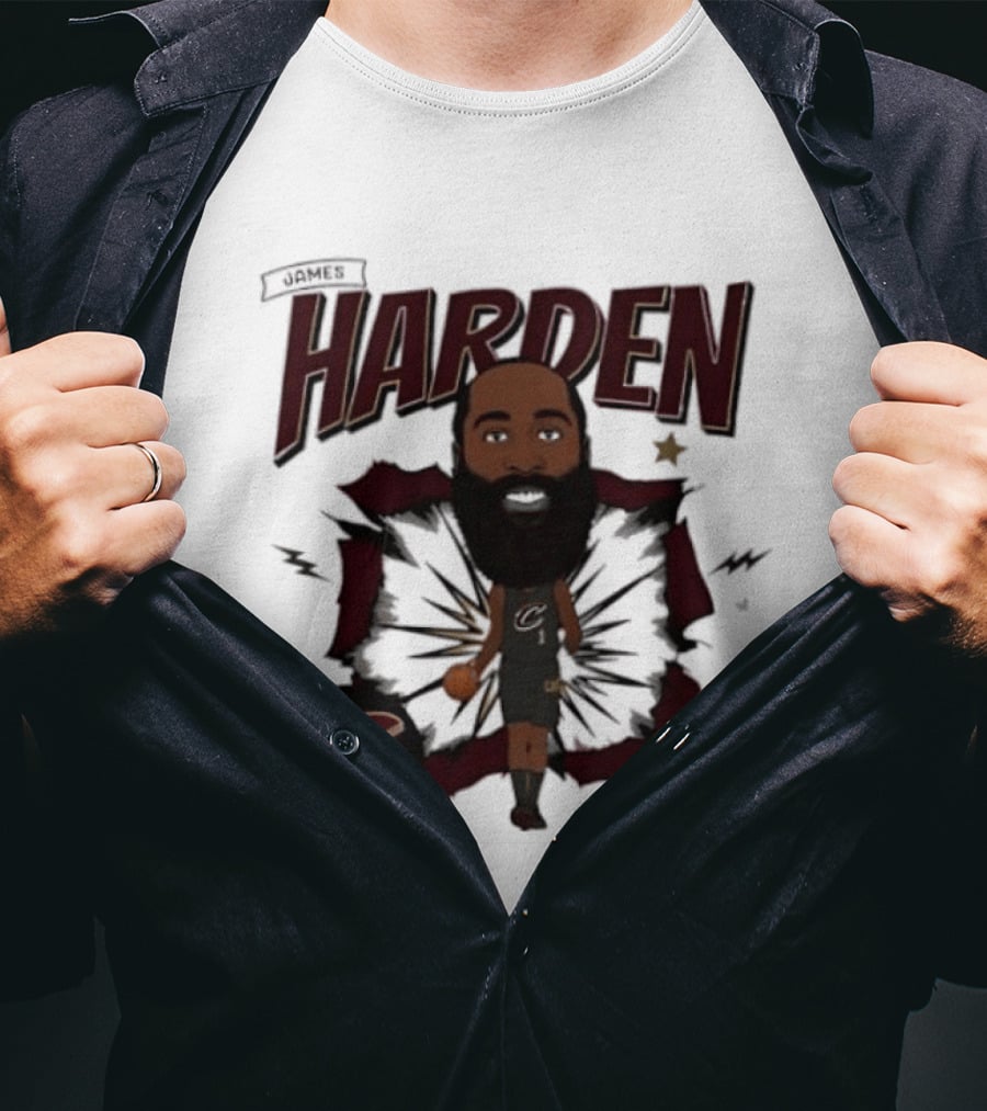 Cleveland Cavaliers James Harden Cartoon Bobblehead T-Shirt