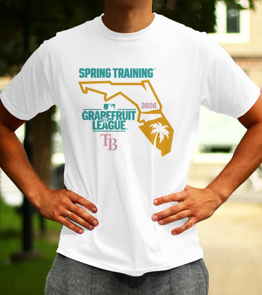 Tampa Bay Rays 2026 Spring Training Grapefruit League Florida Map Palm Tree T-Shirt