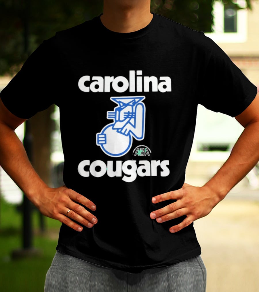 Carolina Cougars ABA Retro Basketball Team T-Shirt