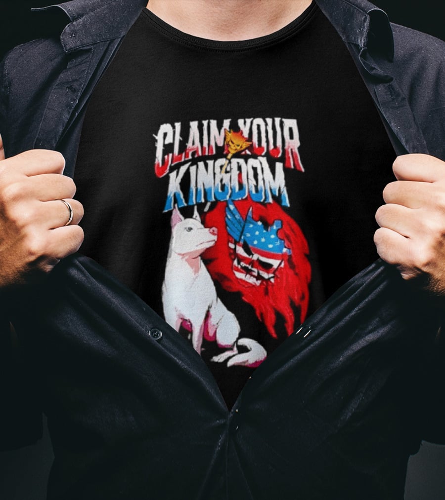 Cody Rhodes Pharaoh Dog Claim Your Kingdom WWE American Flag T-Shirt