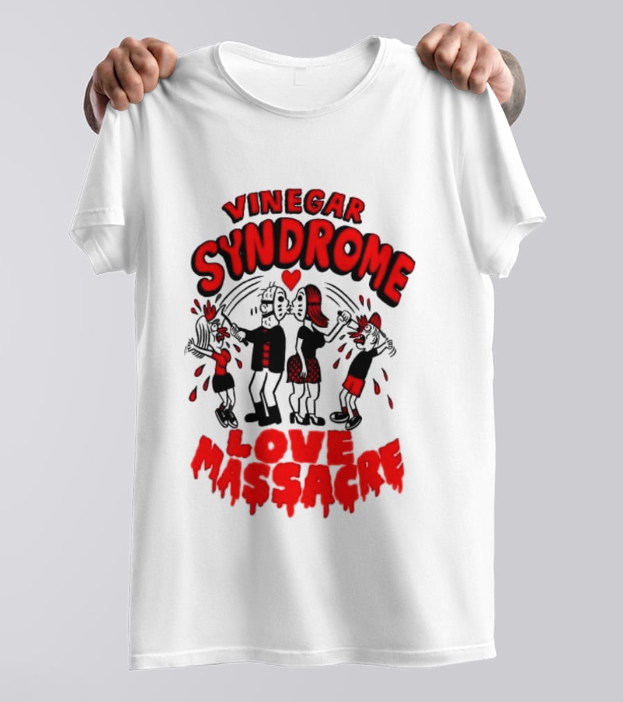 Vinegar Syndrome Love Massacre Retro Horror Comic T-Shirt