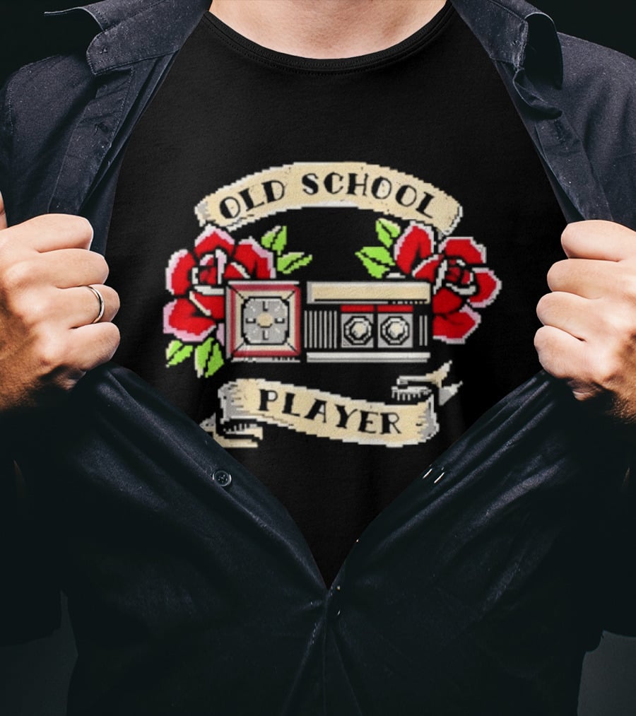 Old School Player Cassette Roses T-Shirt