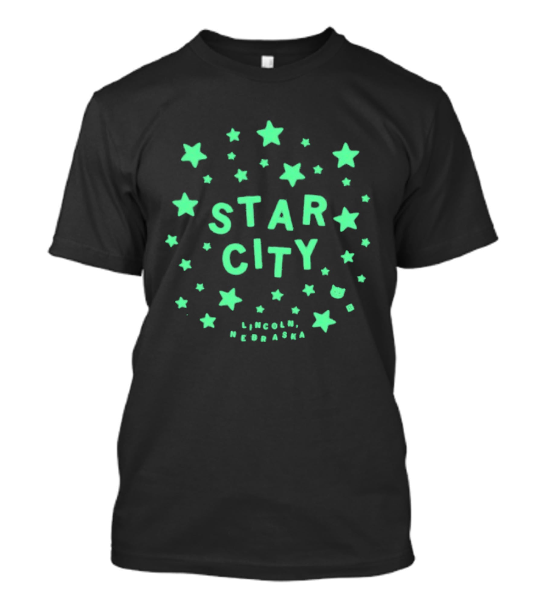 Glow In The Dark Star City Lincoln Nebraska Stars T-Shirt