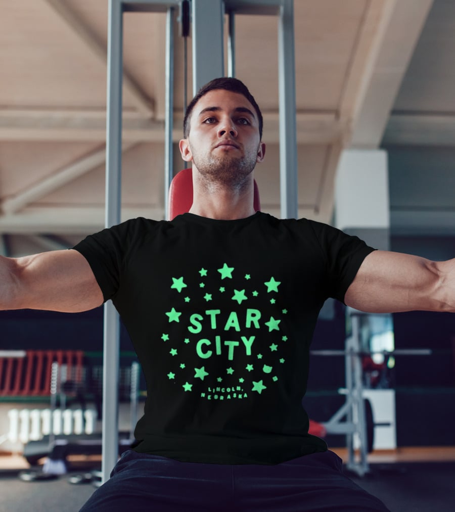 Glow In The Dark Star City Lincoln Nebraska Stars T-Shirt