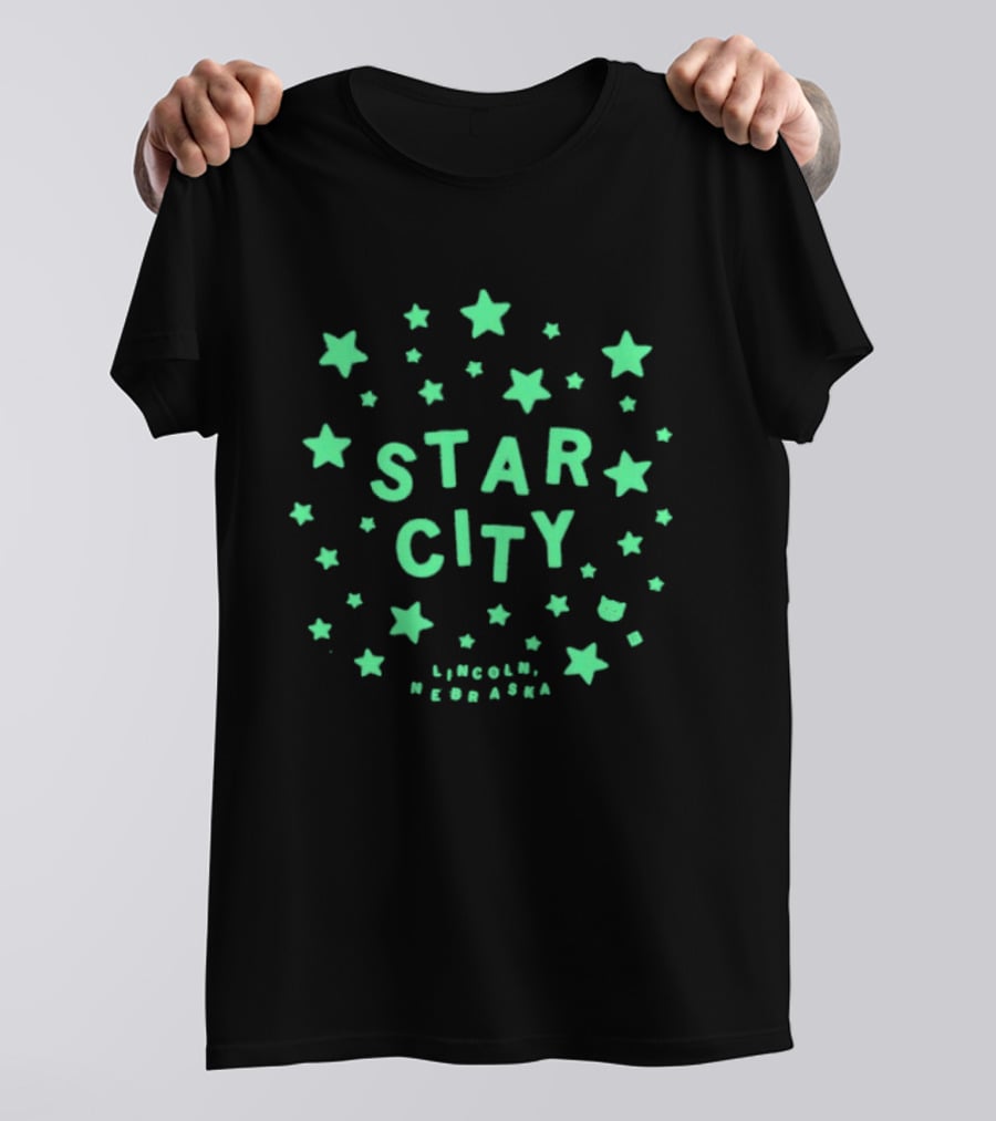 Glow In The Dark Star City Lincoln Nebraska Stars T-Shirt
